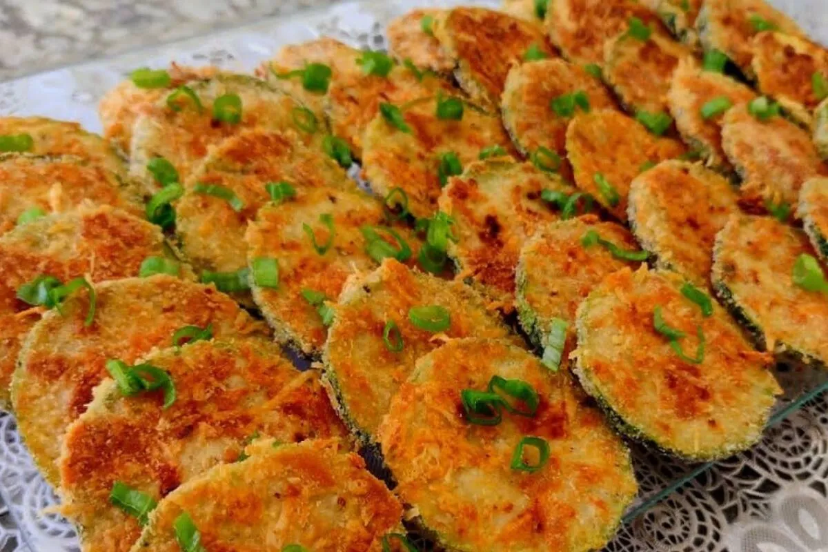 Abobrinha crocante e sequinha que fica uma delícia e não dá para comer uma só