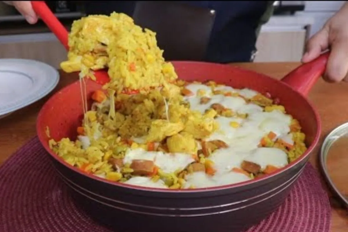 Almoço completo feito em uma panela só para economizar tempo sem abrir mão do sabor