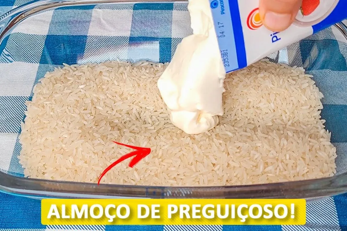 Almoço de preguiçoso, uma refeição completa que é só misturar tudo e colocar no forno