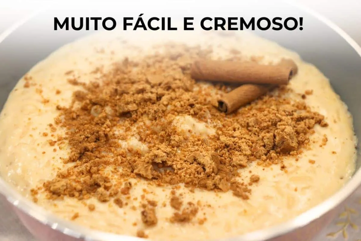 Arroz doce cremoso e irresistível para deixar sua mesa de doces de Natal muito especial