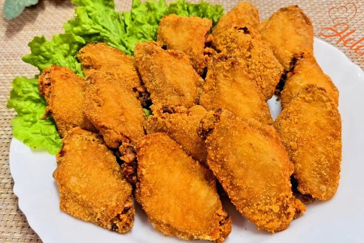 Asinha de frango frita sem trigo: muito crocante e sequinha, receita fácil e deliciosa