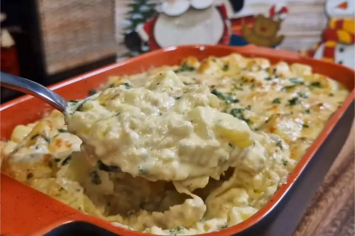 Bacalhau com natas super cremoso e muito fácil de preparar para brilhar na sua ceia de Natal