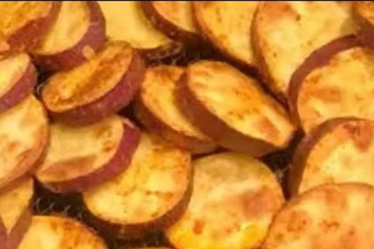 Batata doce na airfryer, muito crocante e sequinha, além de gostosa e prática de preparar