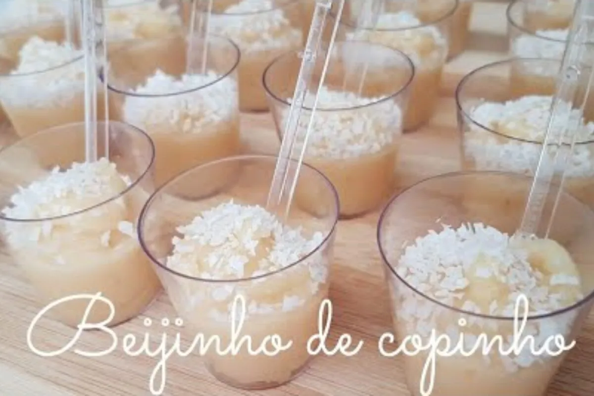 Beijinho de copinho para servir no seu almoço de família ou festinha de aniversário