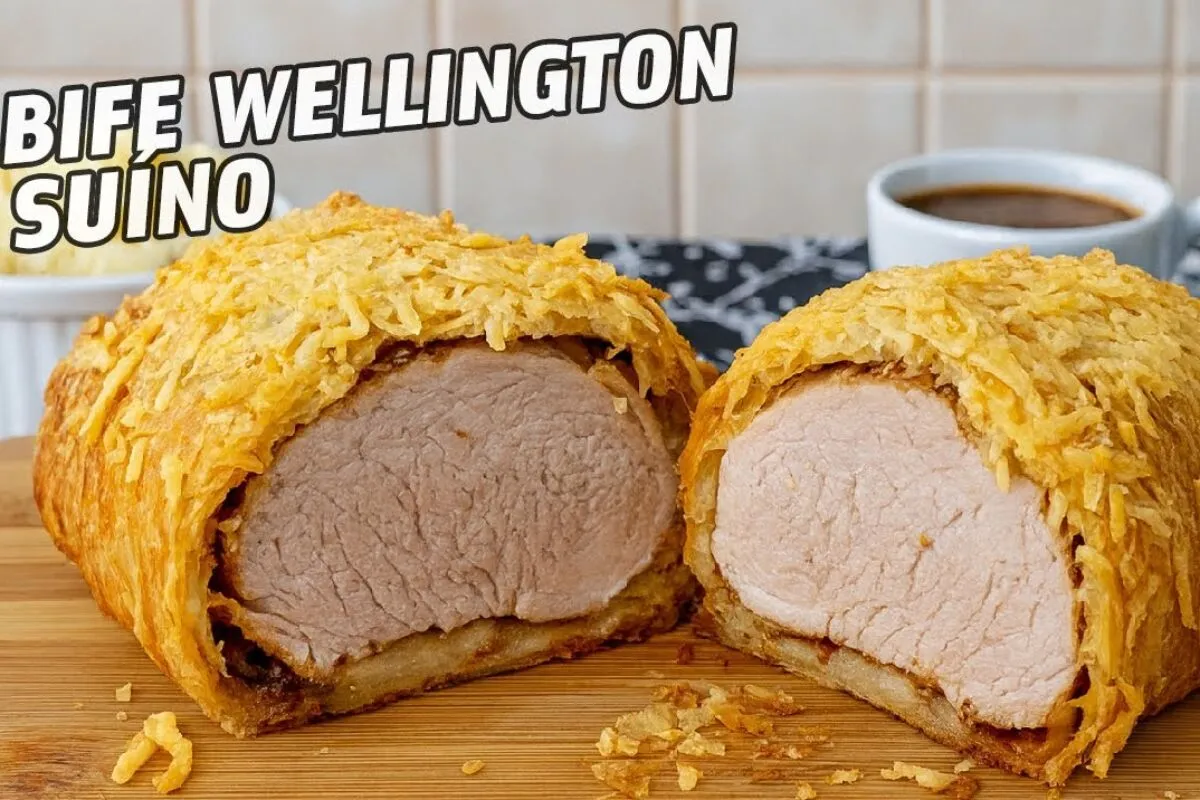Bife Wellington suíno suculento que vai surpreender sua família no almoço ou jantar
