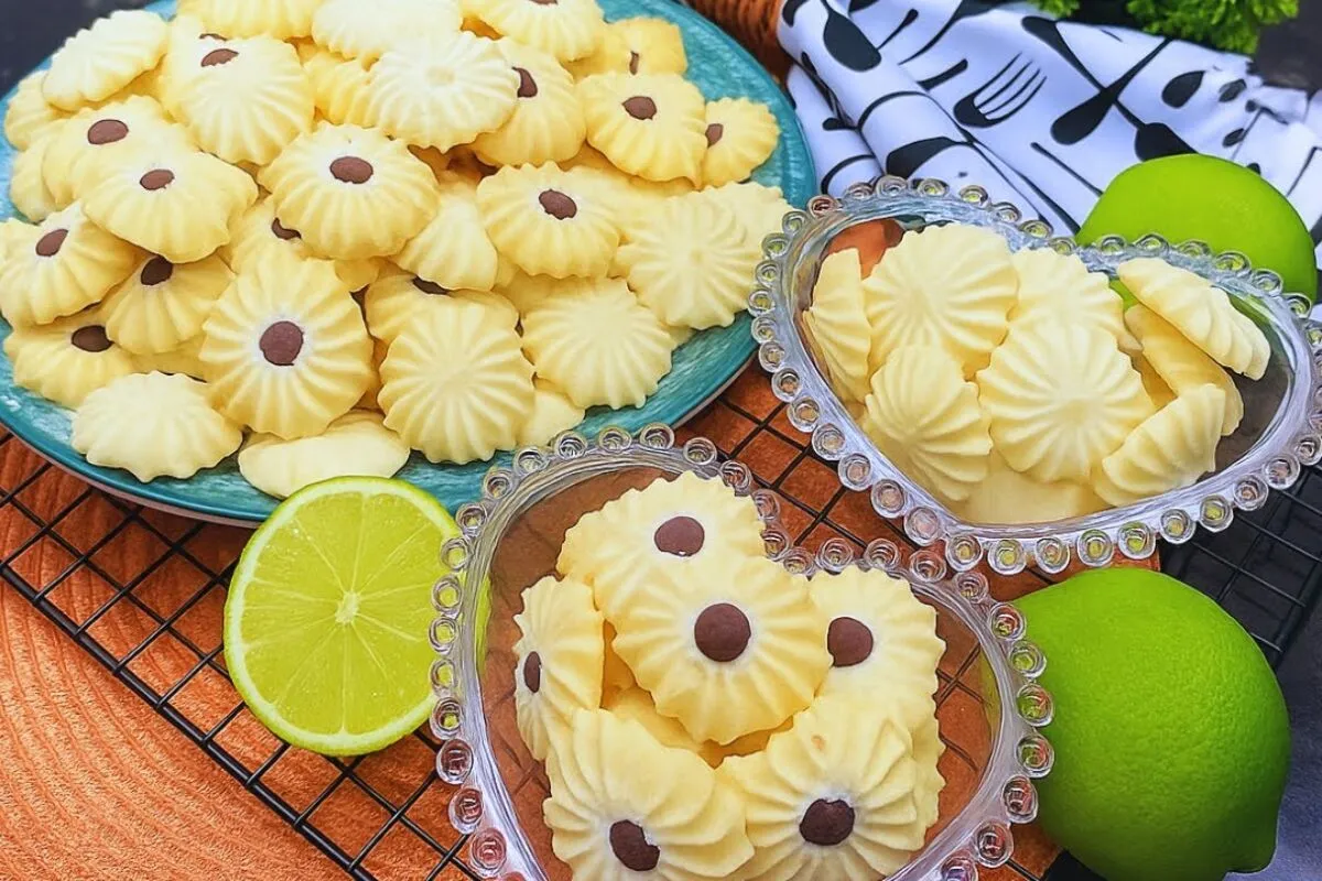 Biscoito amanteigado de limão: derrete na boca e rende muito, ideal para acompanhar o café