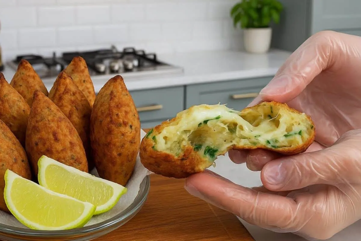 Bolinho de bacalhau recheado com queijo: petisco perfeito para o Natal ou Réveillon