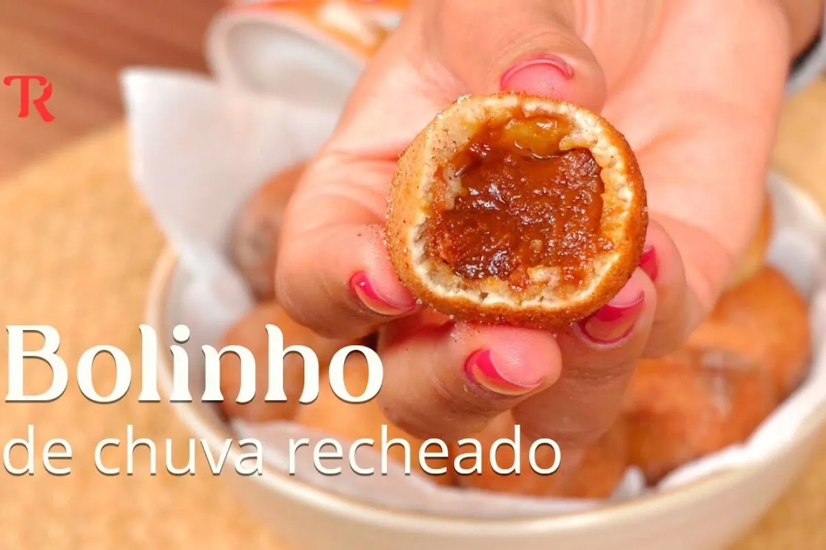 Bolinho de chuva recheado delicioso e diferente que vai conquistar todo mundo no lanche da tarde