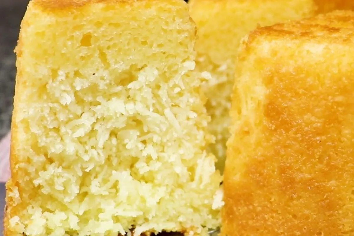 Bolo cocada sem farinha de trigo: o bolo de coco mais fácil, úmido e delicioso que já fiz