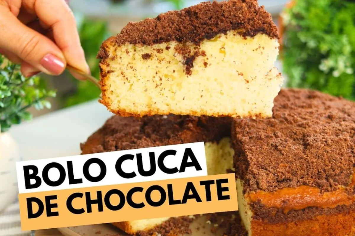 Bolo com farofinha de chocolate: a receita macia, crocante e irresistível que todos vão amar