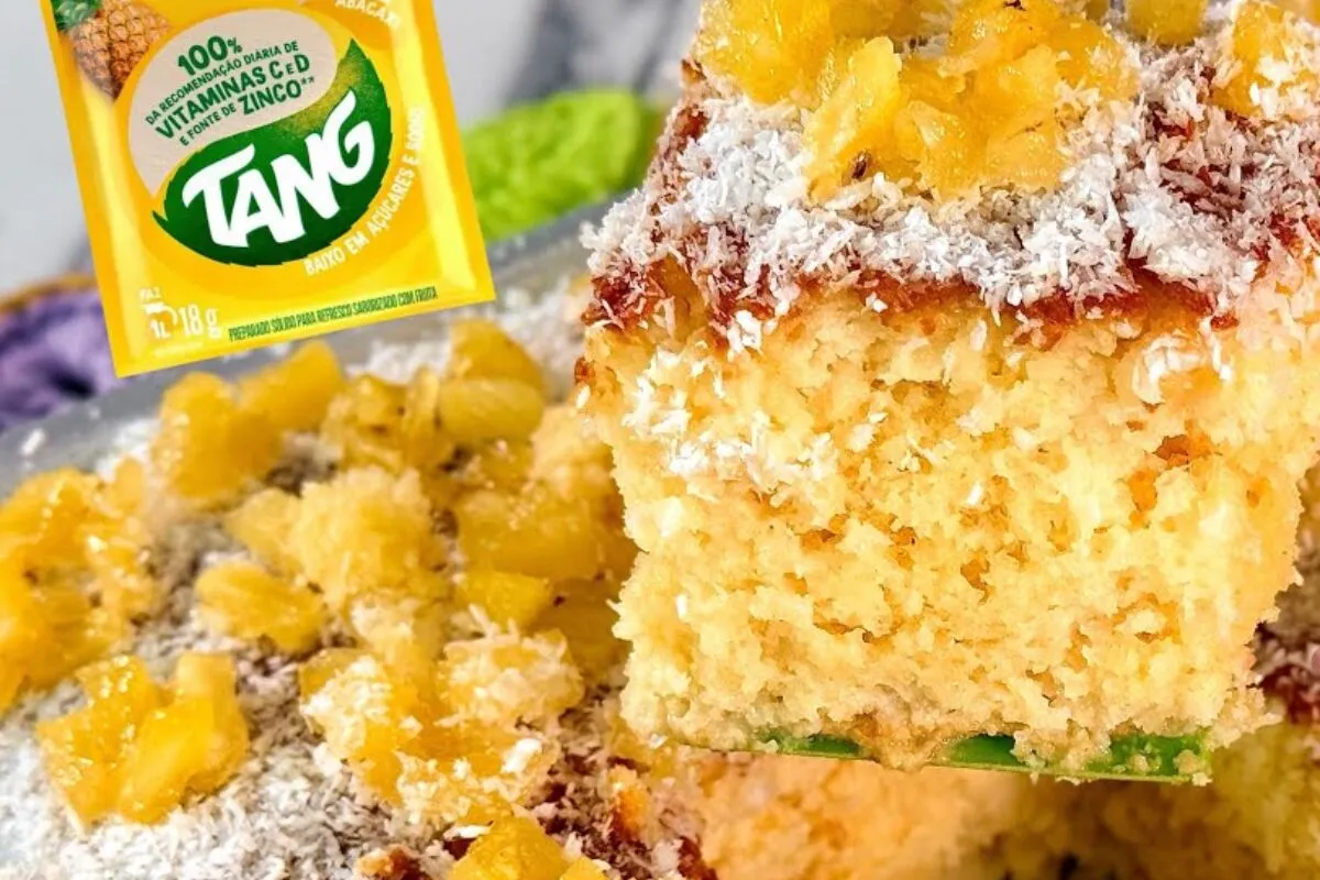 Bolo de abacaxi molhadinho: a receita fácil e rápida que você faz toda no liquidificador