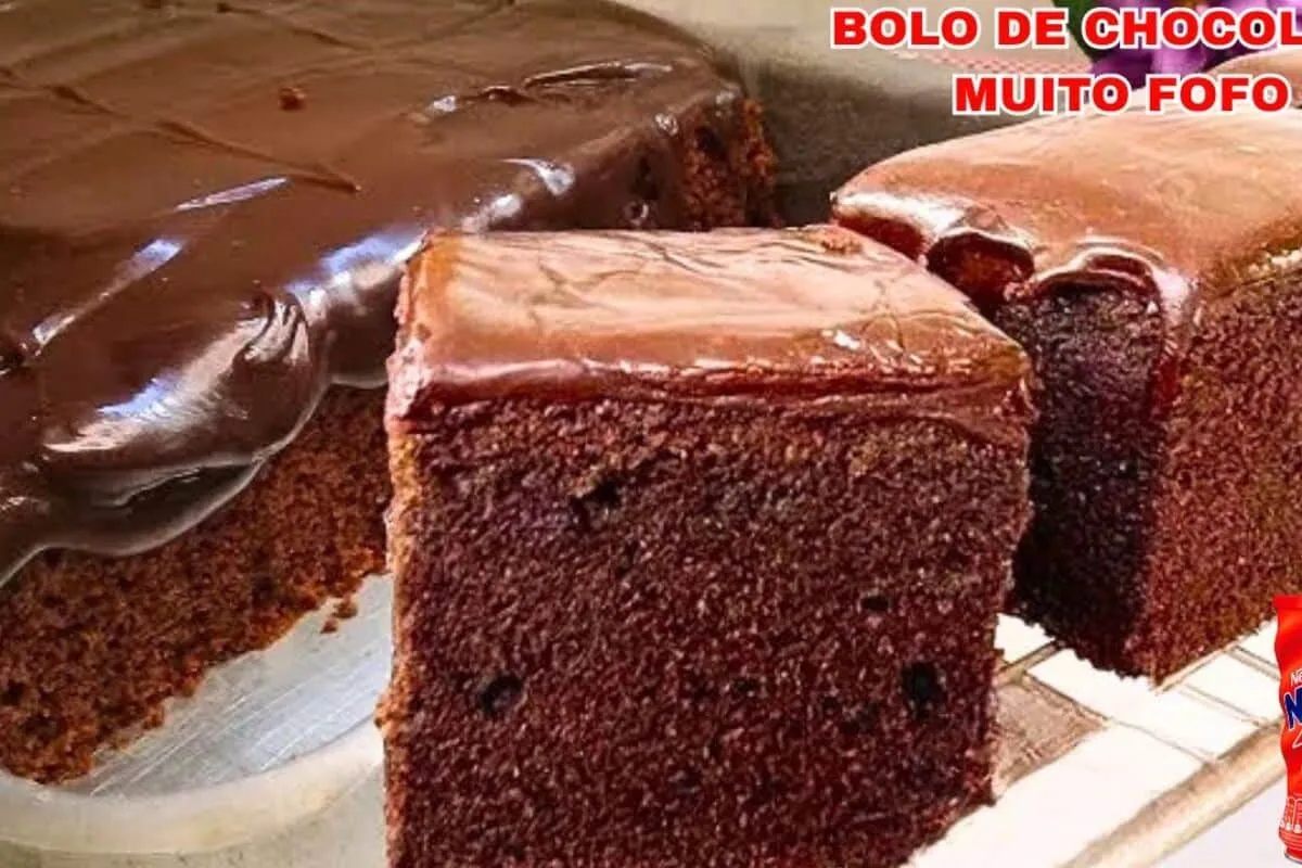 Bolo de chocolate fofinho, uma receita muito fácil e deliciosa, com poucos ingredientes