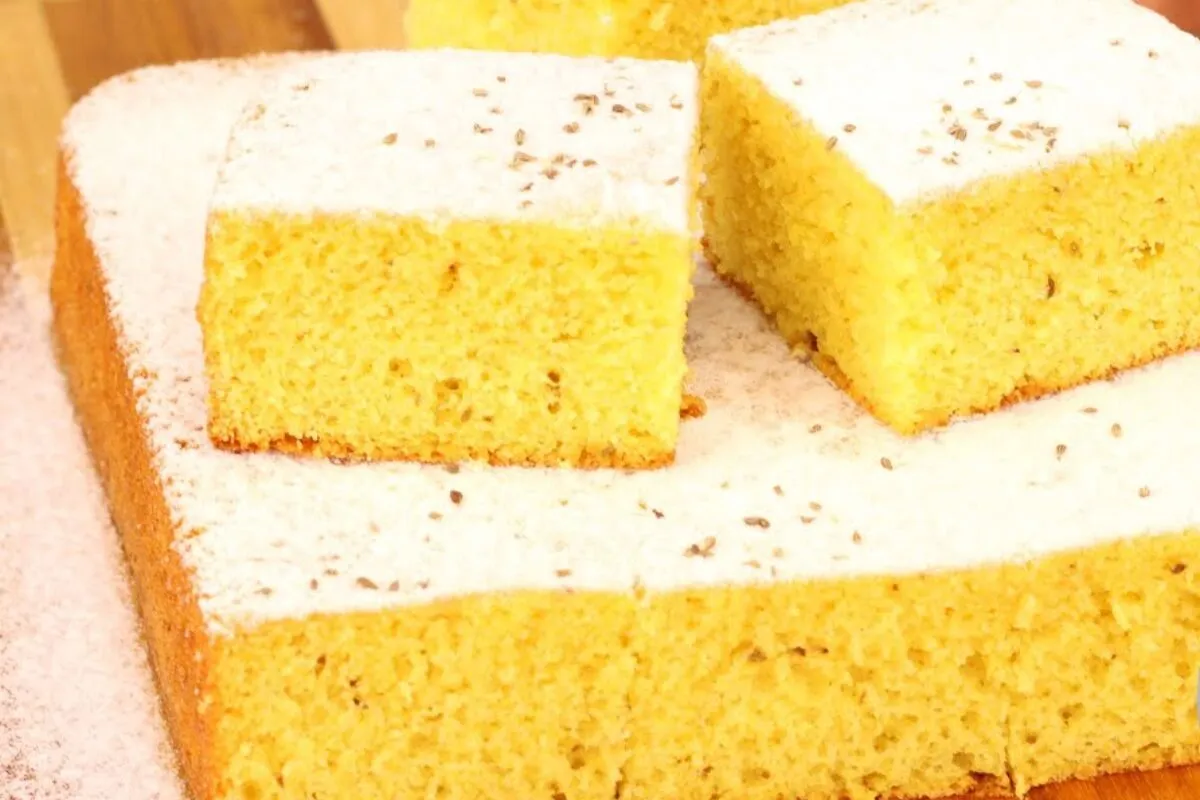 Bolo de fubá caipira igual ao da roça, fofinho e saboroso demais