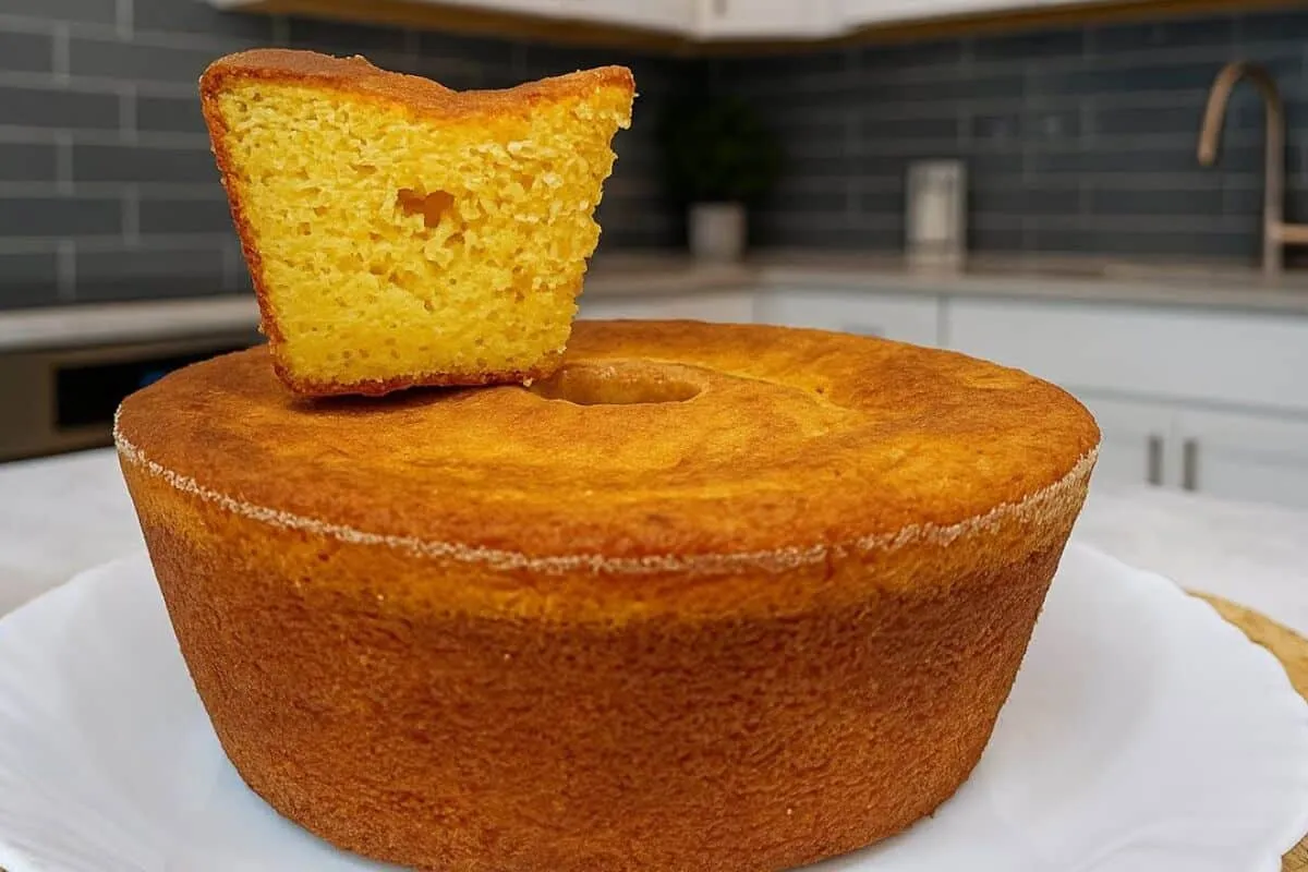 Bolo de laranja com casca feito no liquidificador para um lanche simples e delicioso