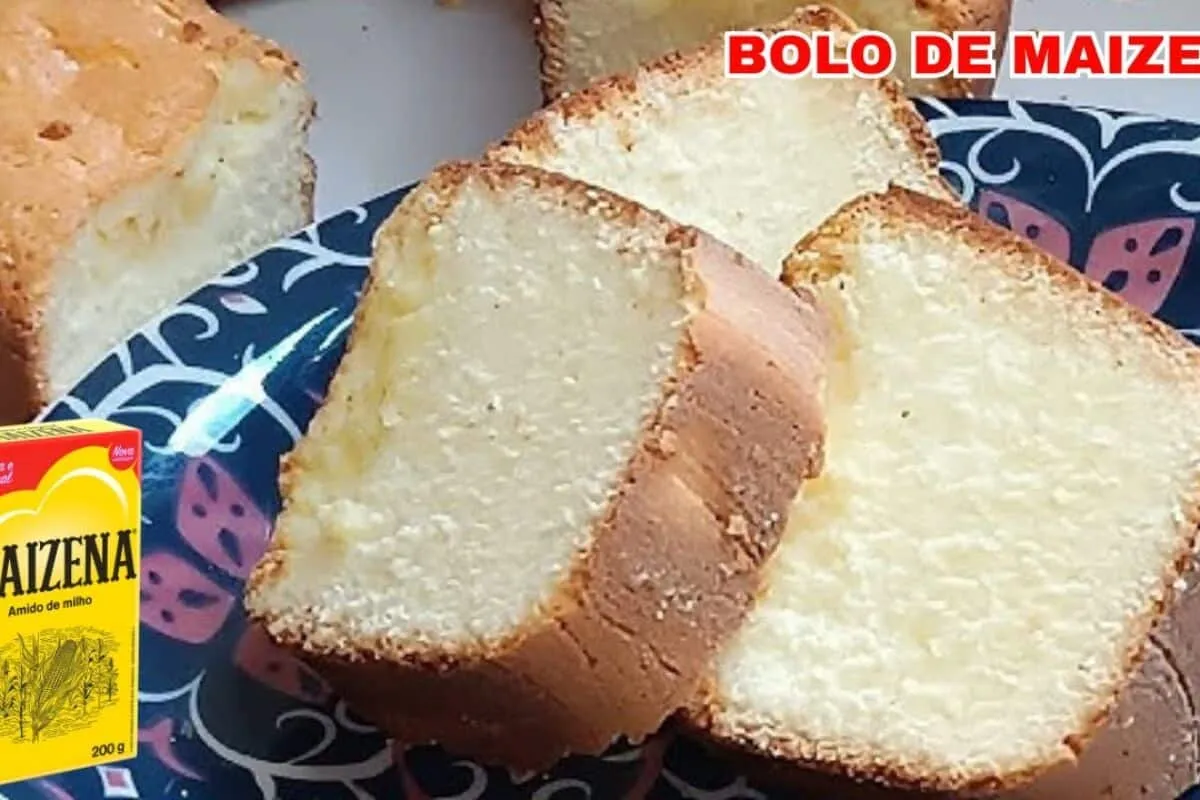 Bolo de maizena leve como nuvem, feito com apenas três ingredientes e um sabor incrível