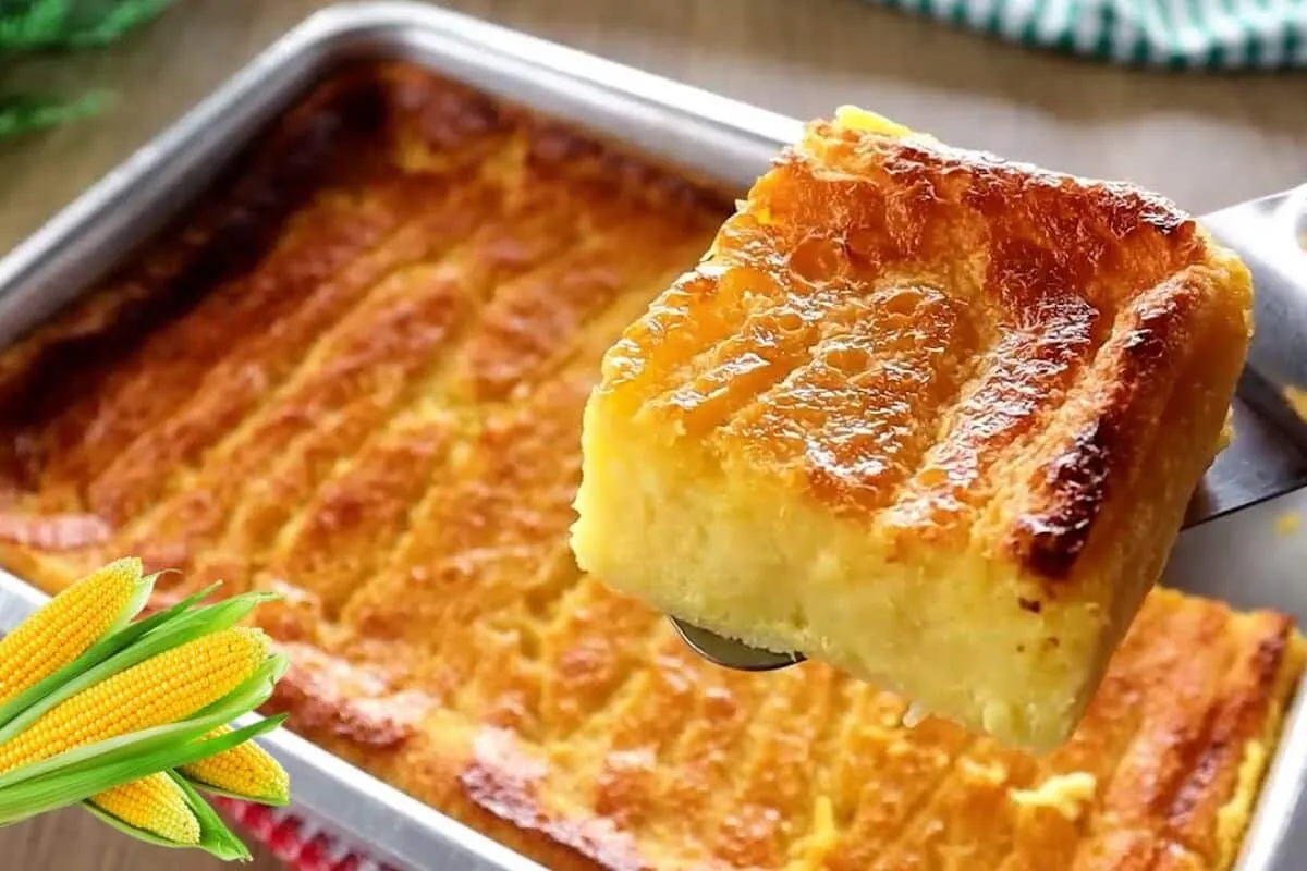 Bolo de milho caipira da roça fofinho e saboroso do jeitinho que a gente ama