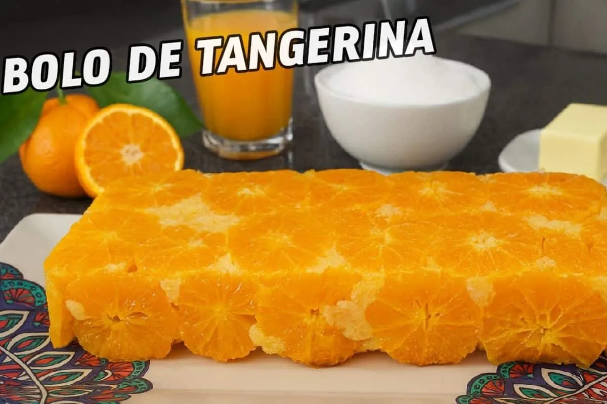 Bolo de tangerina fofinho e molhadinho que é muito fácil e rápido de fazer em casa