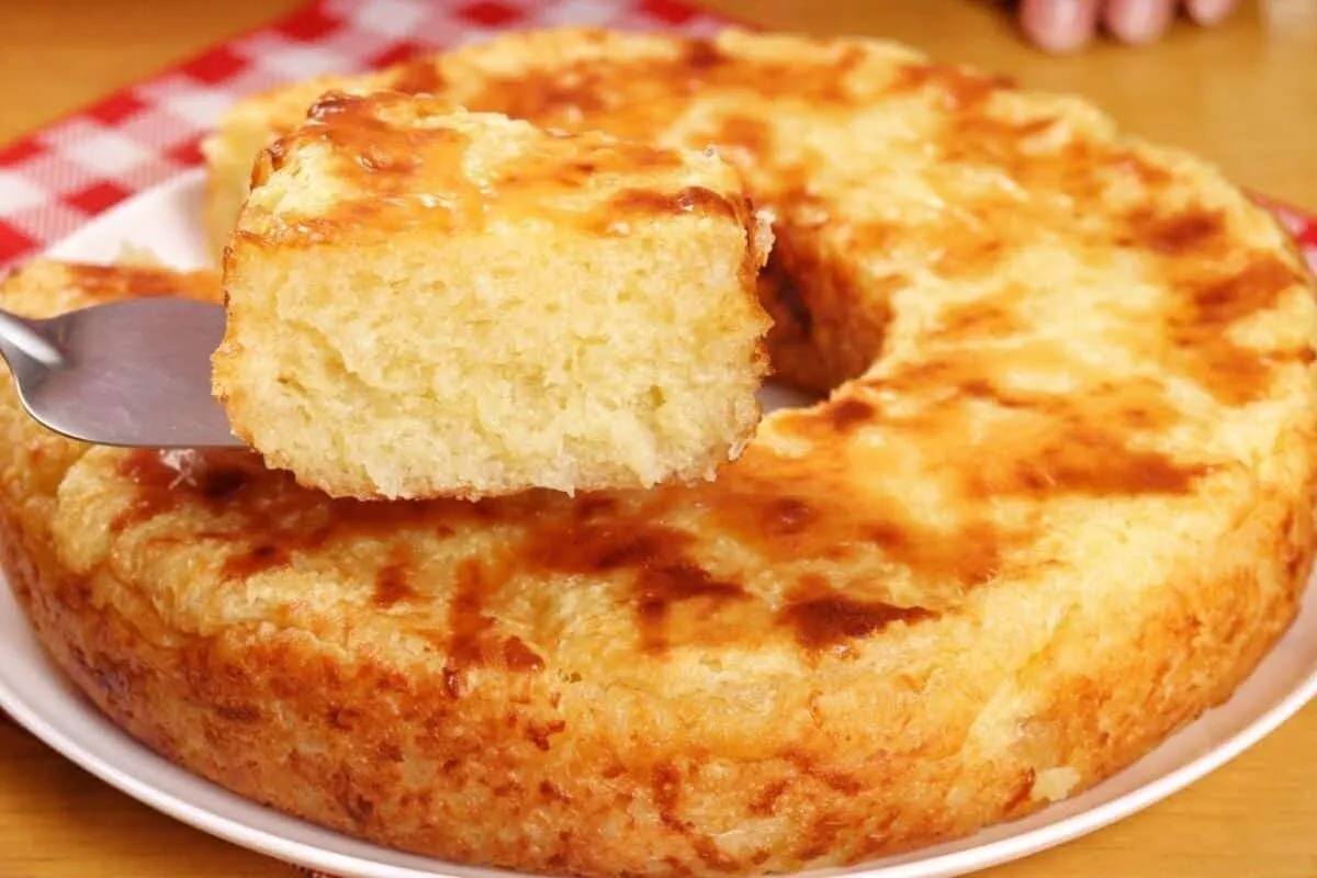 Bolo de tapioca com queijo sem trigo e com sabor de quero mais
