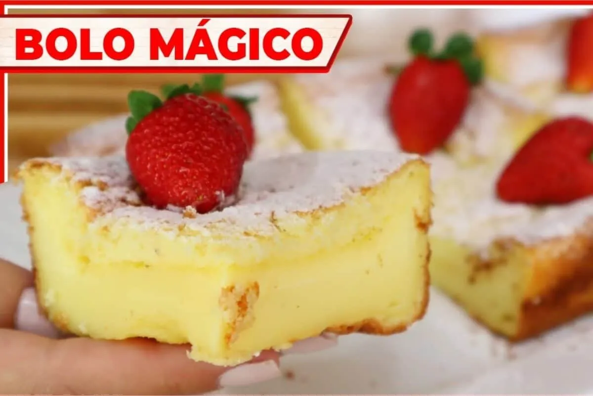 Bolo mágico super cremoso e delicioso que vai te surpreender do começo ao fim