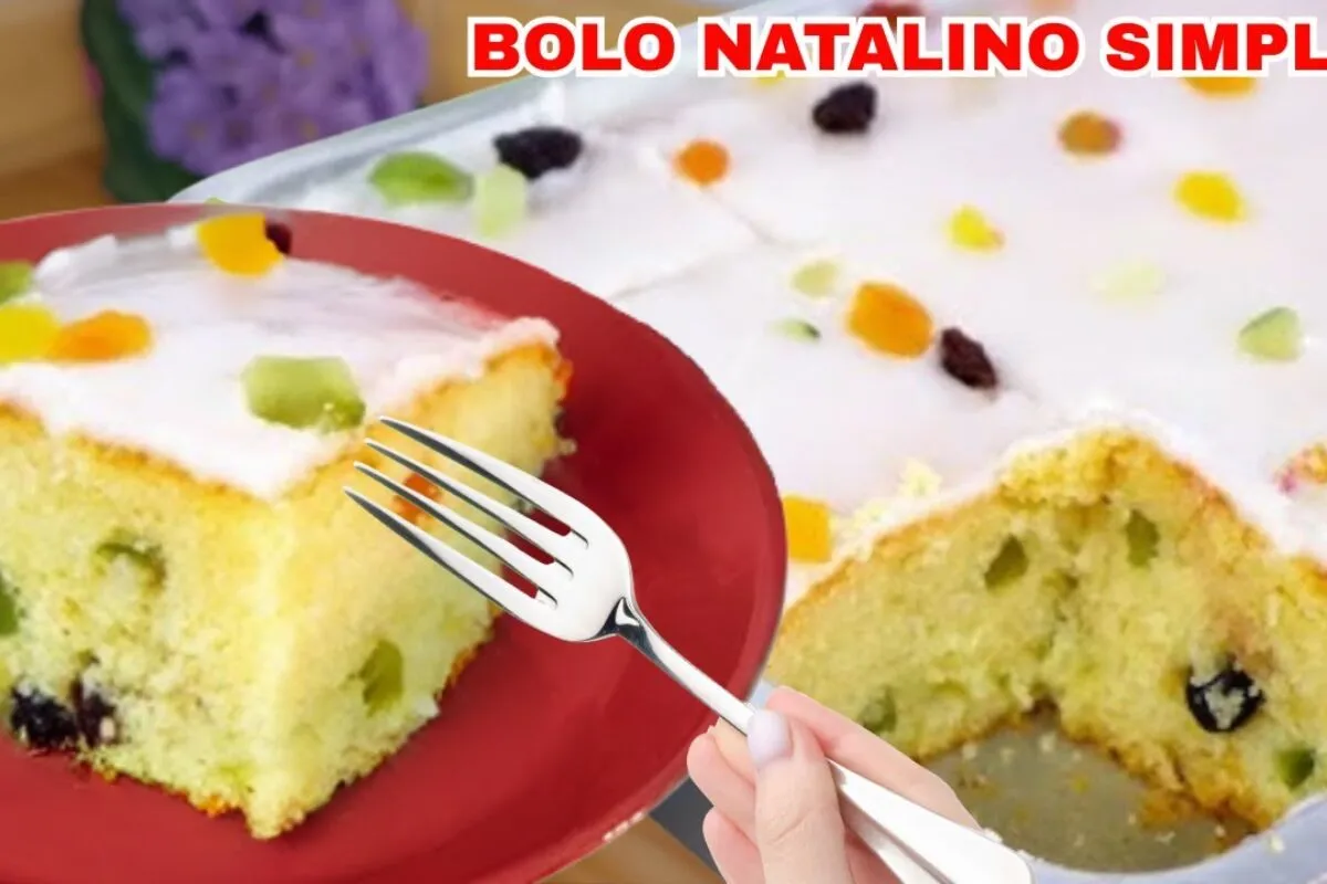 Bolo natalino simples: tudo no liquidificador, super simples de fazer e delicioso para a Ceia de Natal