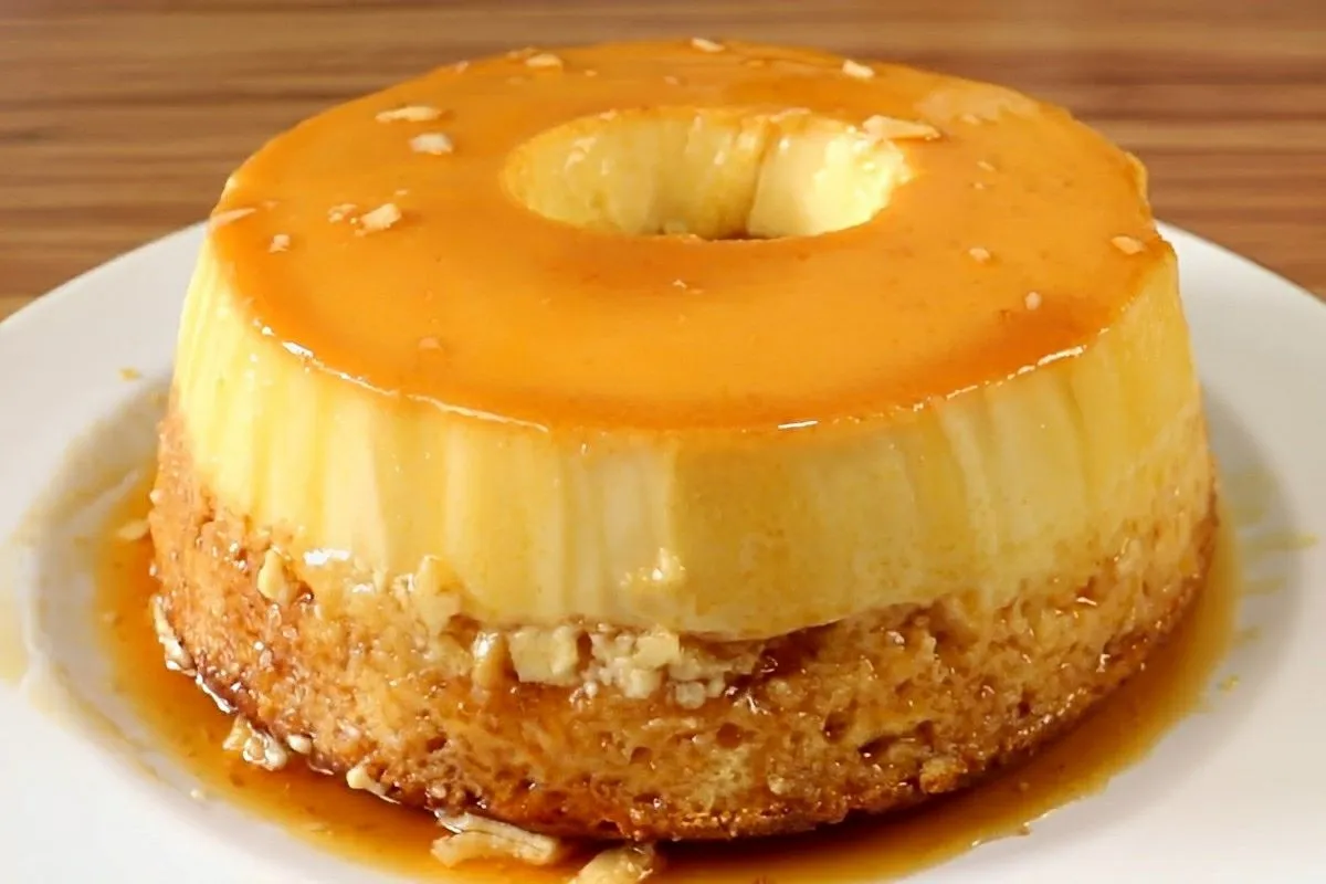 Bolo pudim bem simples e fácil de fazer perfeito para a sobremesa do dia dos pais