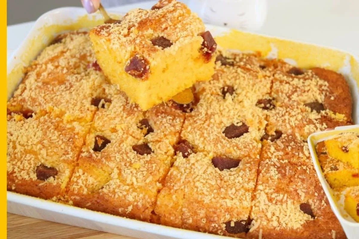 Bolo romeu e julieta sem glúten fácil de fazer e perfeito para servir no café da tarde