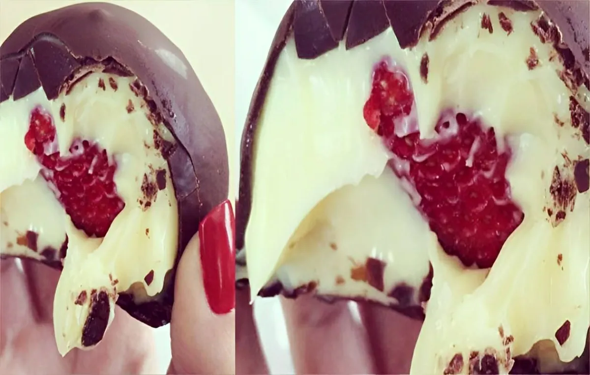 Bombom de morango com brigadeiro branco fácil de fazer delicioso e perfeito para a Páscoa