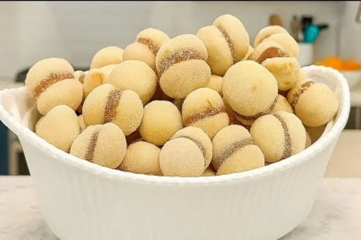 Casadinho de doce de leite que derrete, biscoitinho perfeito para acompanhar café