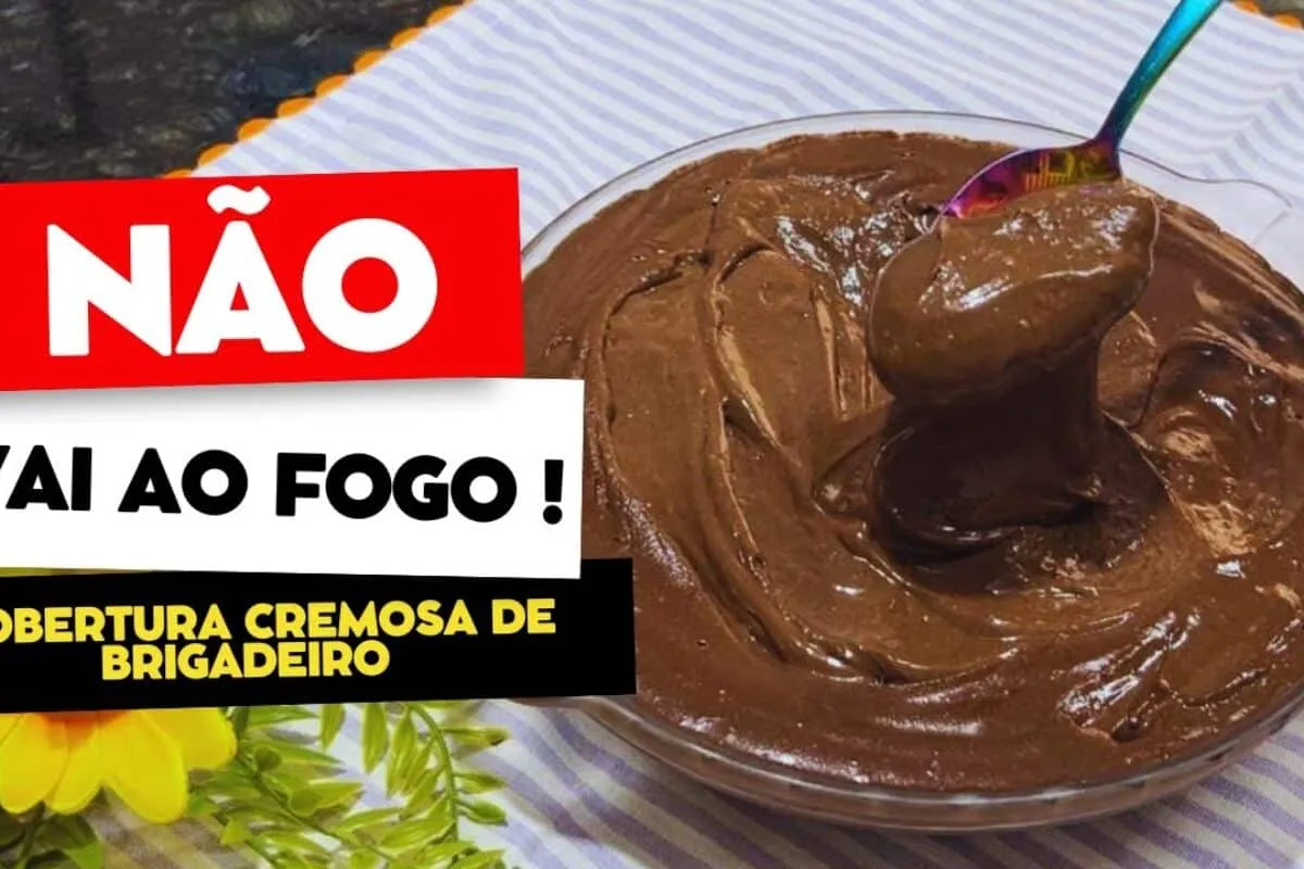 Cobertura cremosa de brigadeiro, uma receita divina que rende muito e não precisa ir ao fogo