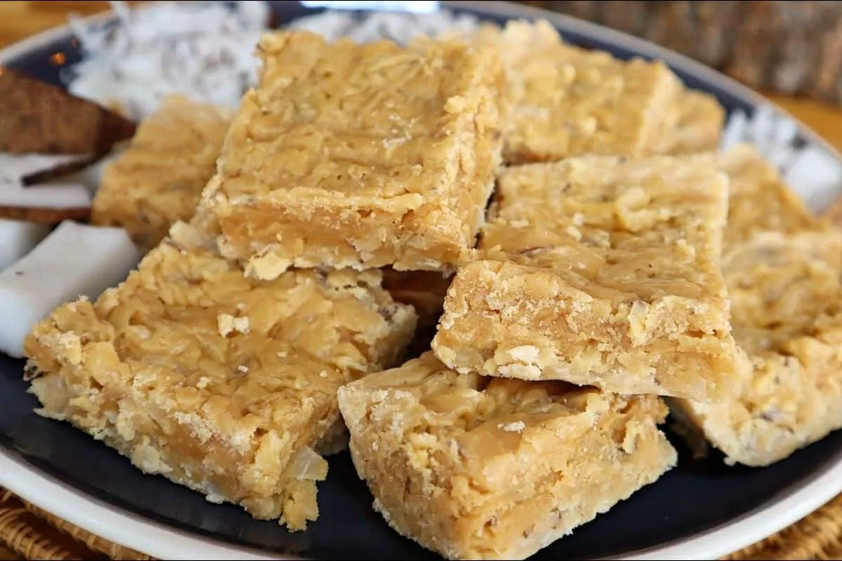Cocada de coco fresco que leva só 3 ingredientes e é tão deliciosa que você não vai parar de comer