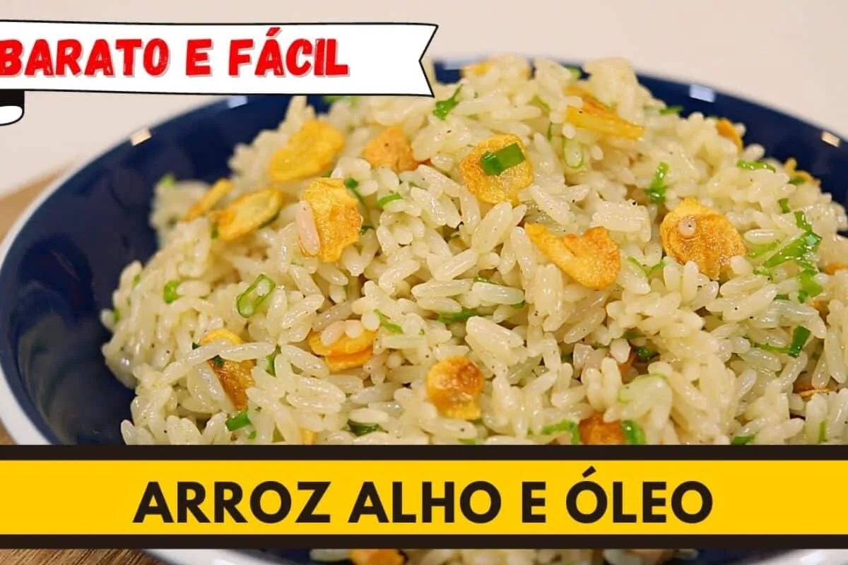 Como fazer arroz alho e óleo soltinho e bem temperado para acompanhar qualquer tipo de refeição