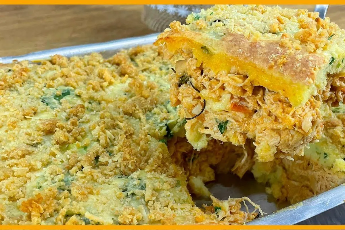 Como fazer cuca salgada de frango: perfeita para o lanche ou substituir a pizza no jantar