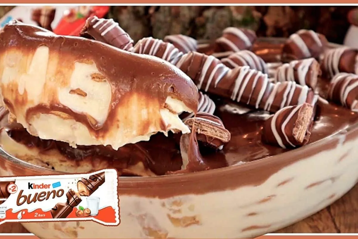 Como fazer sobremesa de Kinder Bueno na travessa, um pavê fácil e rápido que é simplesmente delicioso