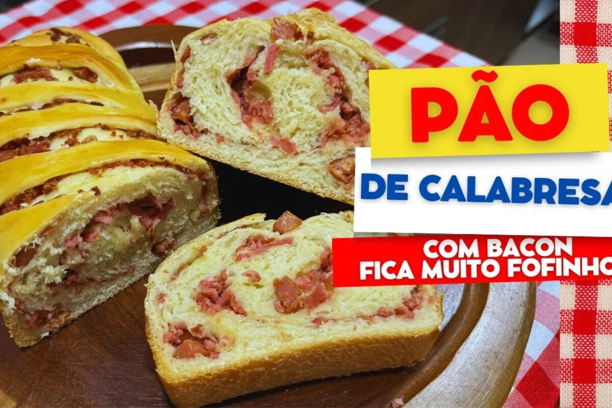 Como fazer um pão de calabresa com bacon bem macio e cheio de sabor
