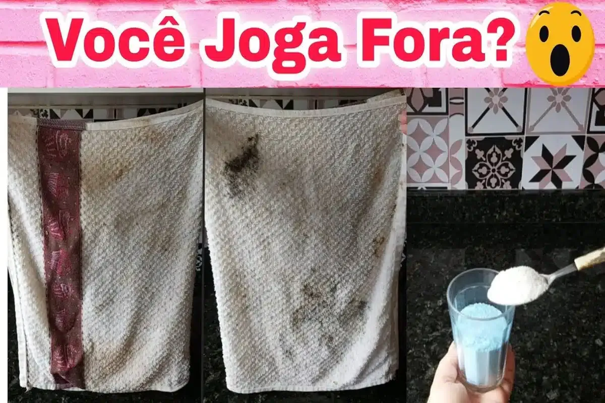 Como lavar panos de prato mofados e encardidos: fica branquinho parecendo novo