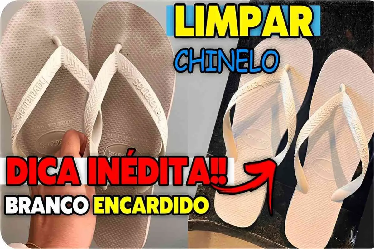 Como limpar chinelos brancos encardidos sem muito esforço com essa dica caseira sensacional