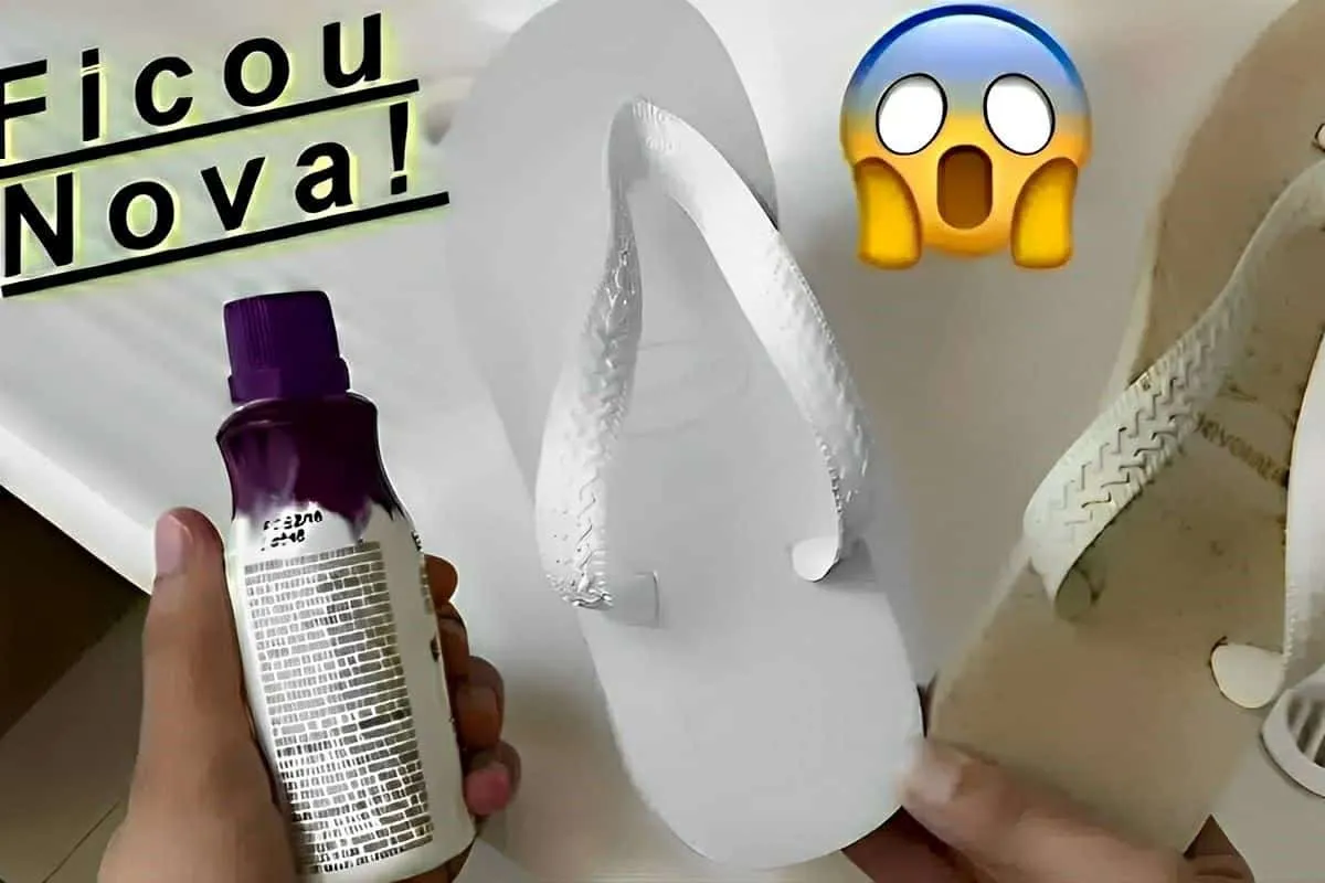 Como limpar chinelos e tênis brancos sem fazer esforço usando apenas 2 ingredientes