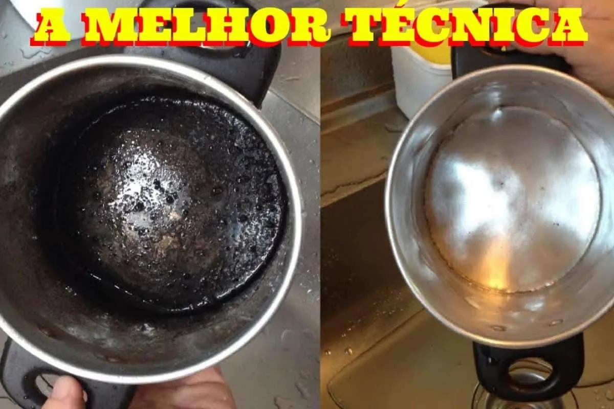 Como limpar panela queimada que você achava que ia ter que jogar no lixo