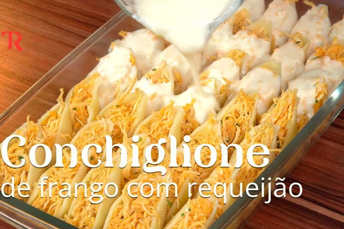 Conchiglione de frango recheado: esse macarrão é perfeito para o seu almoço de domingo