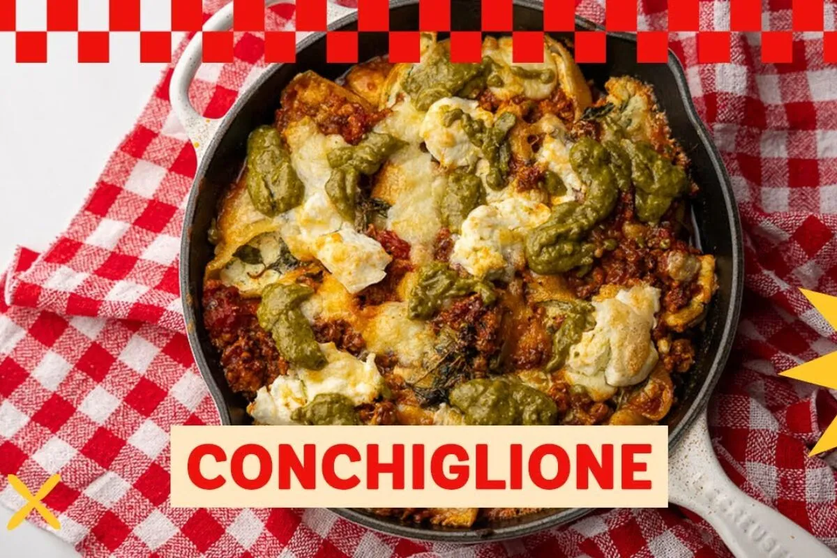 Conchiglione, uma massa recheada espetacular, ideal para servir em ocasiões especiais e almoços festivos