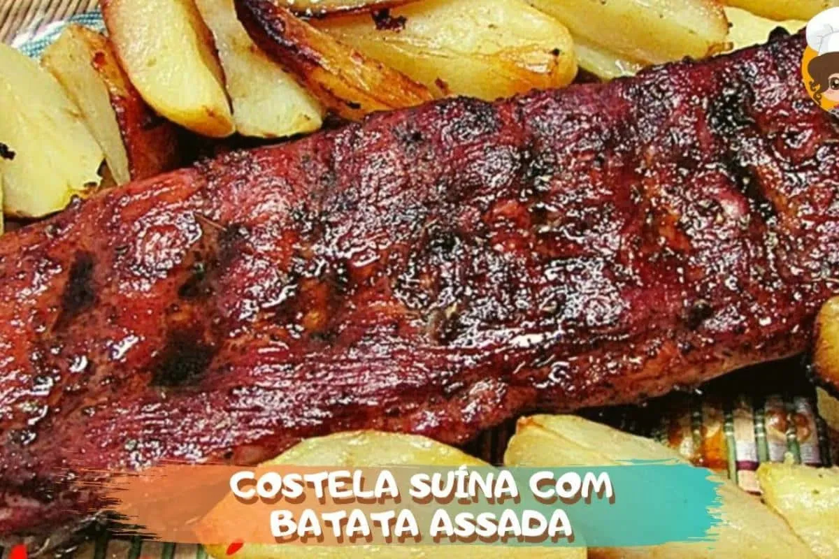 Costela suína com batata que fica perfeita e suculenta para seu almoço de domingo