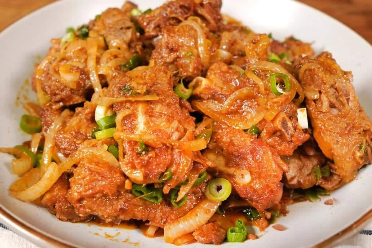 Costelinha de porco na panela de pressão melhor do que essa não existe