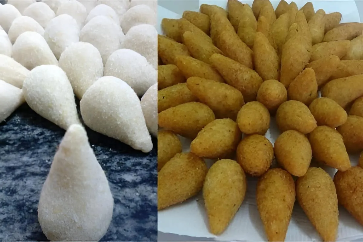 Coxinha com massa de maionese uma massa muito fácil e que fica deliciosa