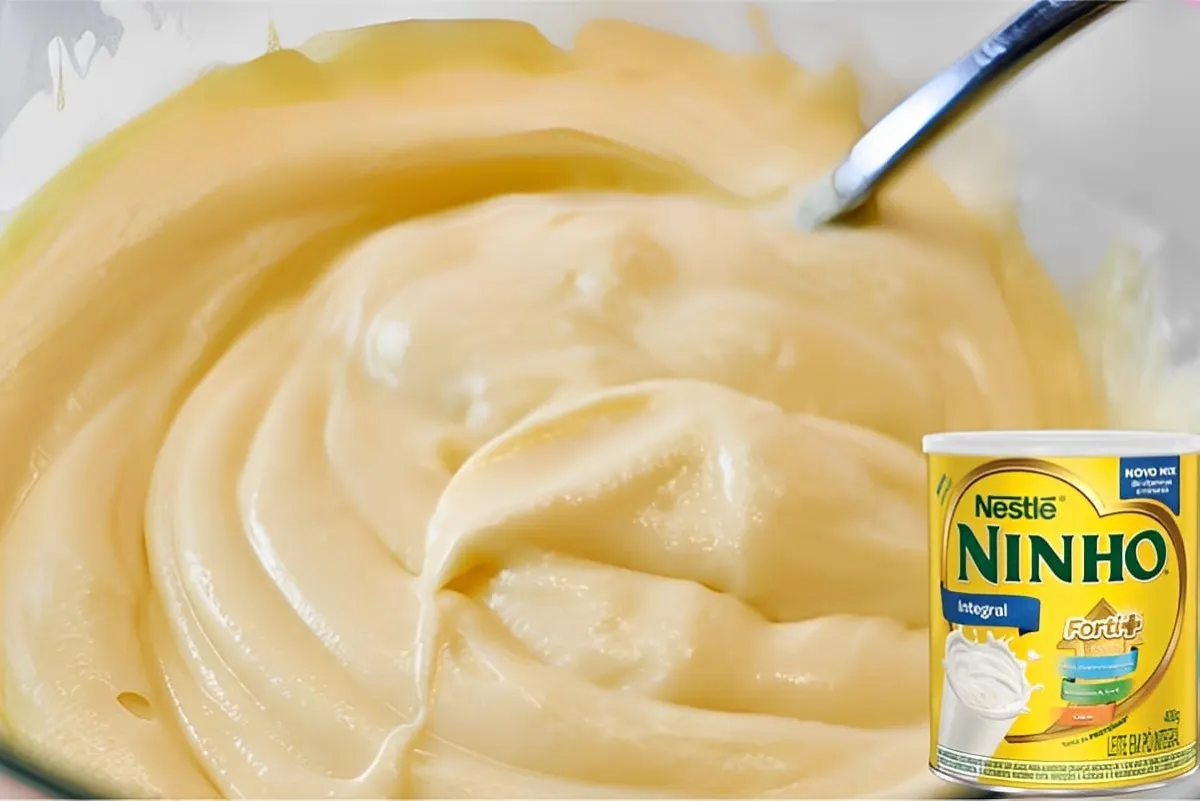 Creme belga de leite ninho perfeito para sobremesas bolos e até comer de colher