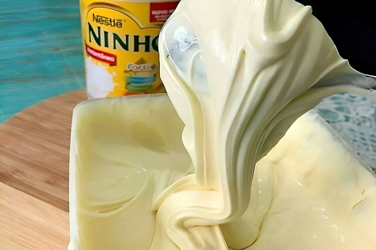 Creme trufado de Leite Ninho para sobremesa ou recheio de bolo uma delícia