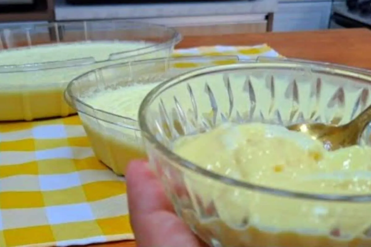 Cremoso gelado de abacaxi com iogurte para refrescar a sua comemoração de ano novo
