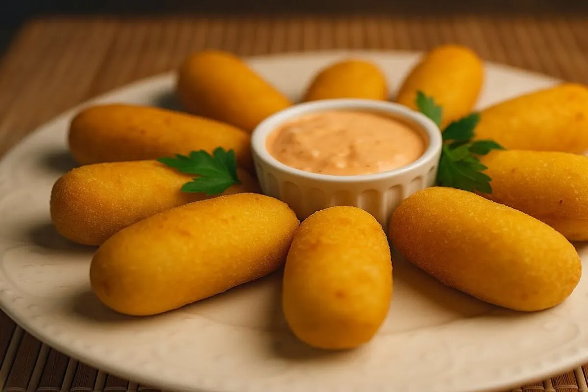 Croquete de milho sequinho e saboroso: ótimo para acompanhar qualquer refeição