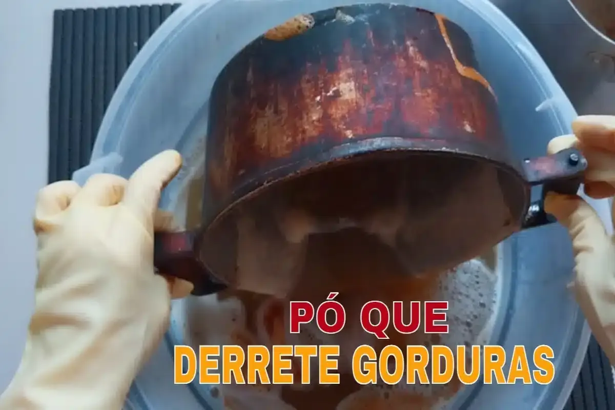 Descobri um pó que derrete gordura de panela queimada eu poucos minutos