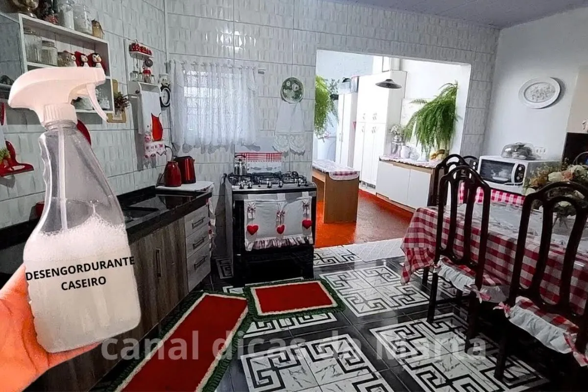 Desengordurante caseiro potente que elimina a gordura pesada do fogão e da cozinha toda