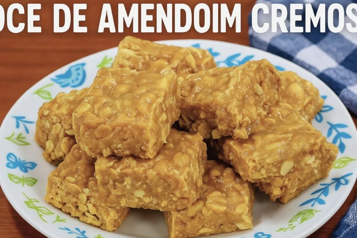 Doce de amendoim, uma receita caseira que fica bem firme para cortar, que todos amam
